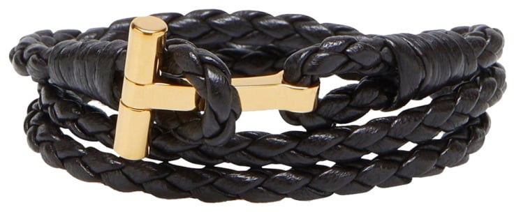 Tom Ford LEATHER BRACELET Bruin