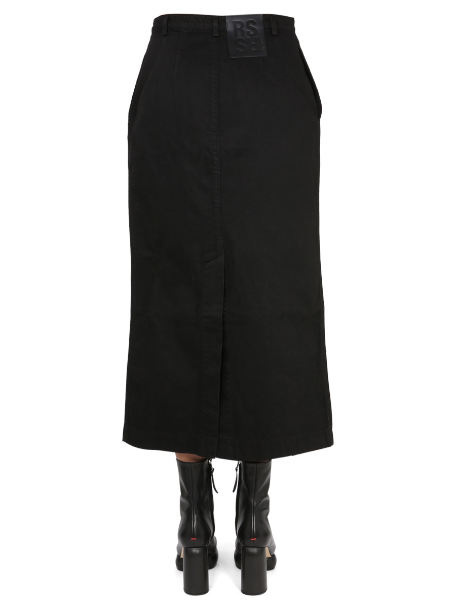 Raf Simons MIDI SKIRT Zwart