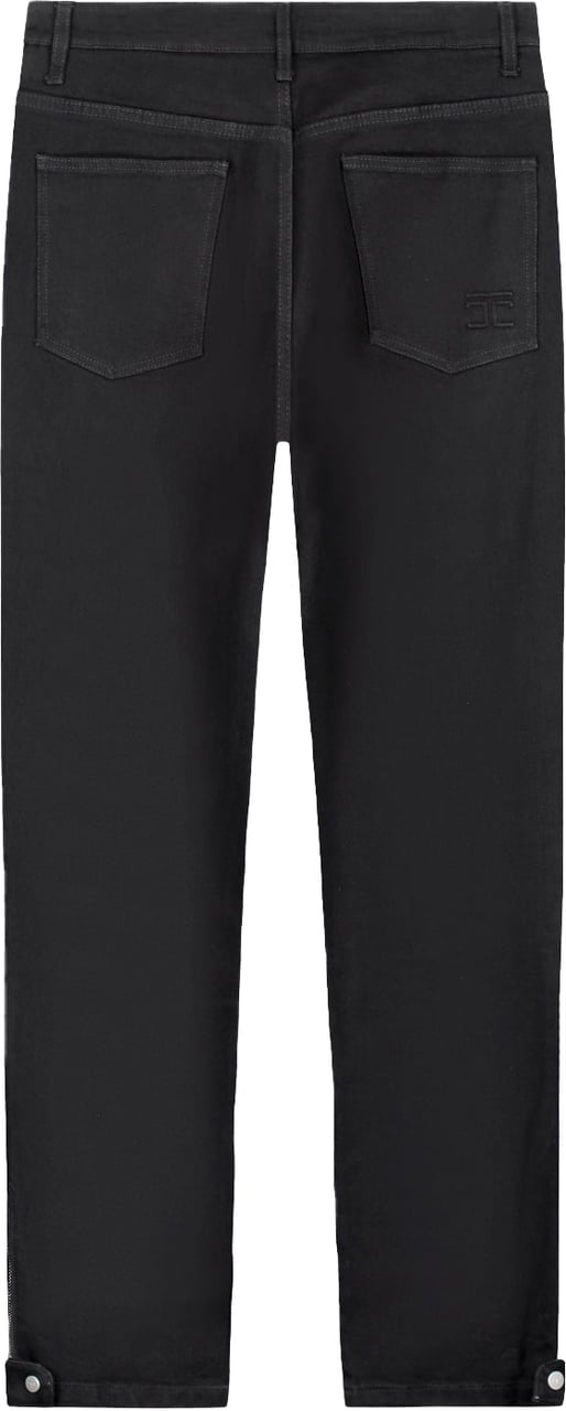 JORCUSTOM Zipped Hem Straight Black Zwart