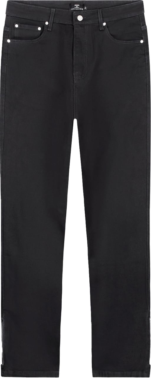 JORCUSTOM Zipped Hem Straight Black Zwart