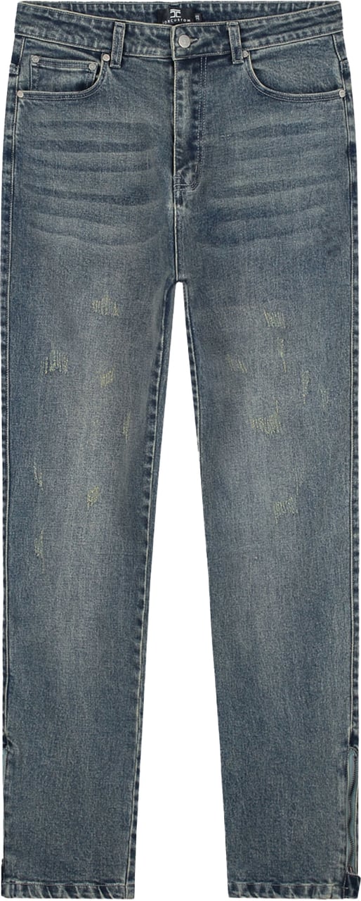 JORCUSTOM Zipped Hem Straight Green Groen