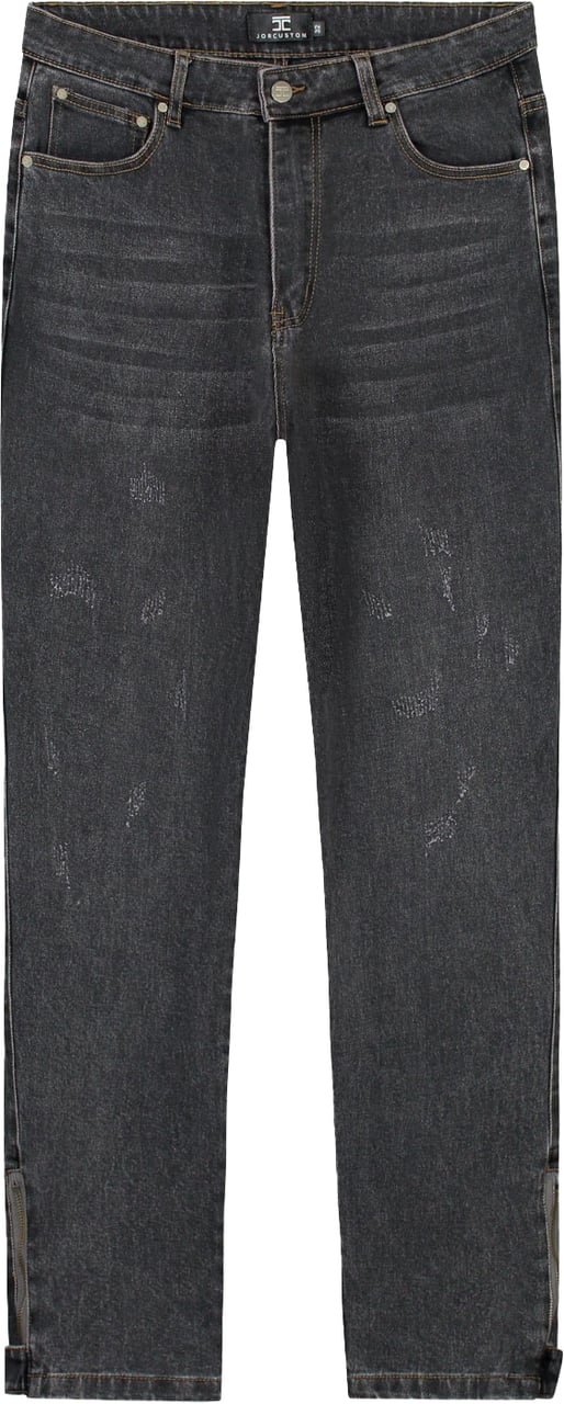 JORCUSTOM Zipped Hem Straight Grey Grijs