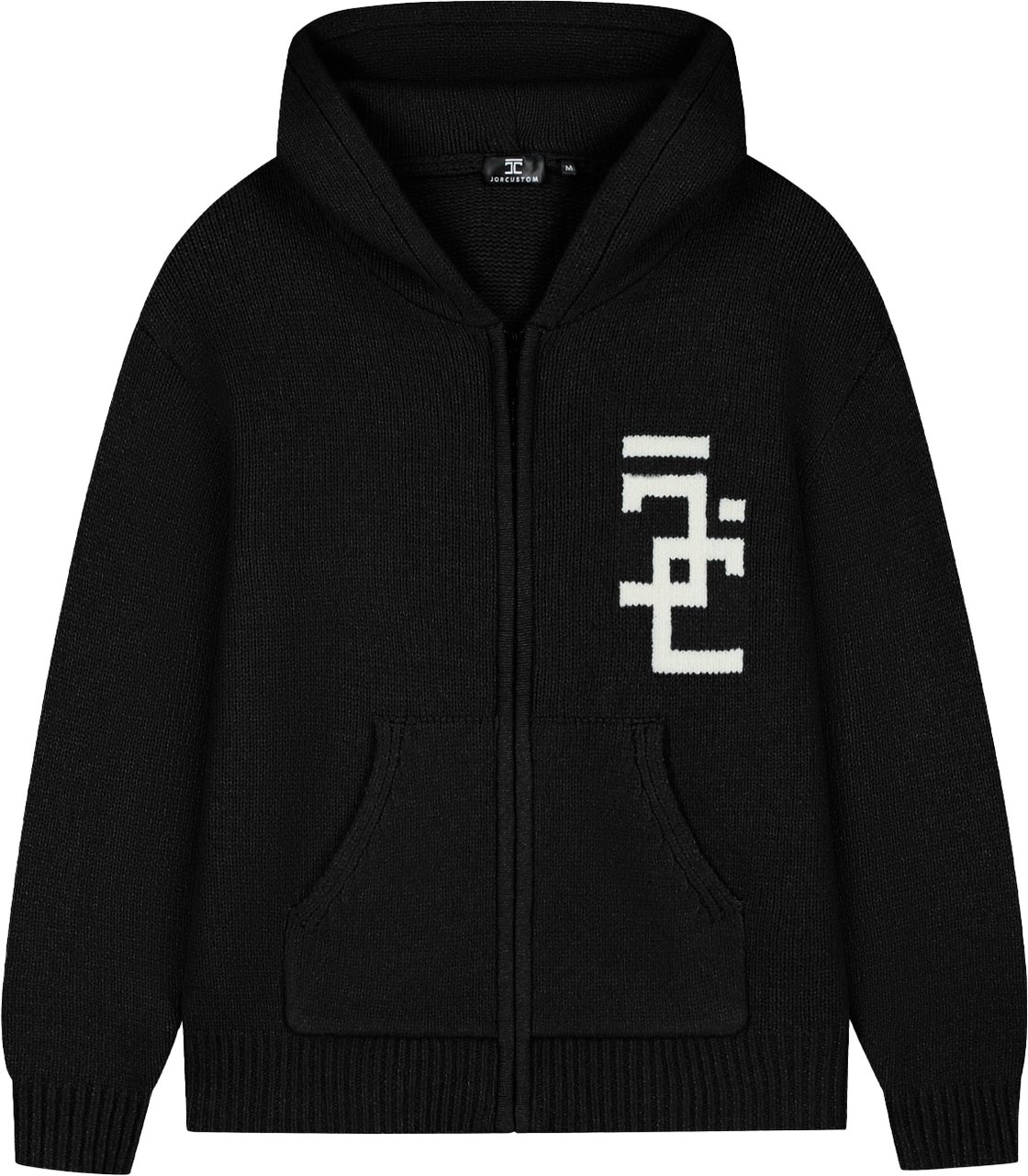 JORCUSTOM Knit Zip Hoodie Zwart