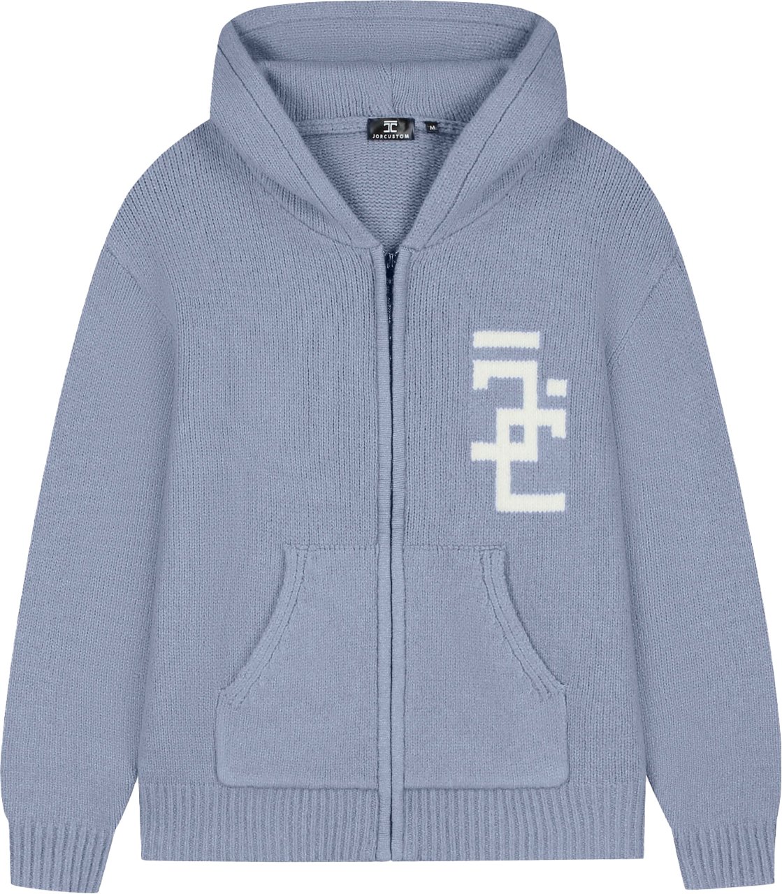 JORCUSTOM Knit Zip Hoodie Blauw