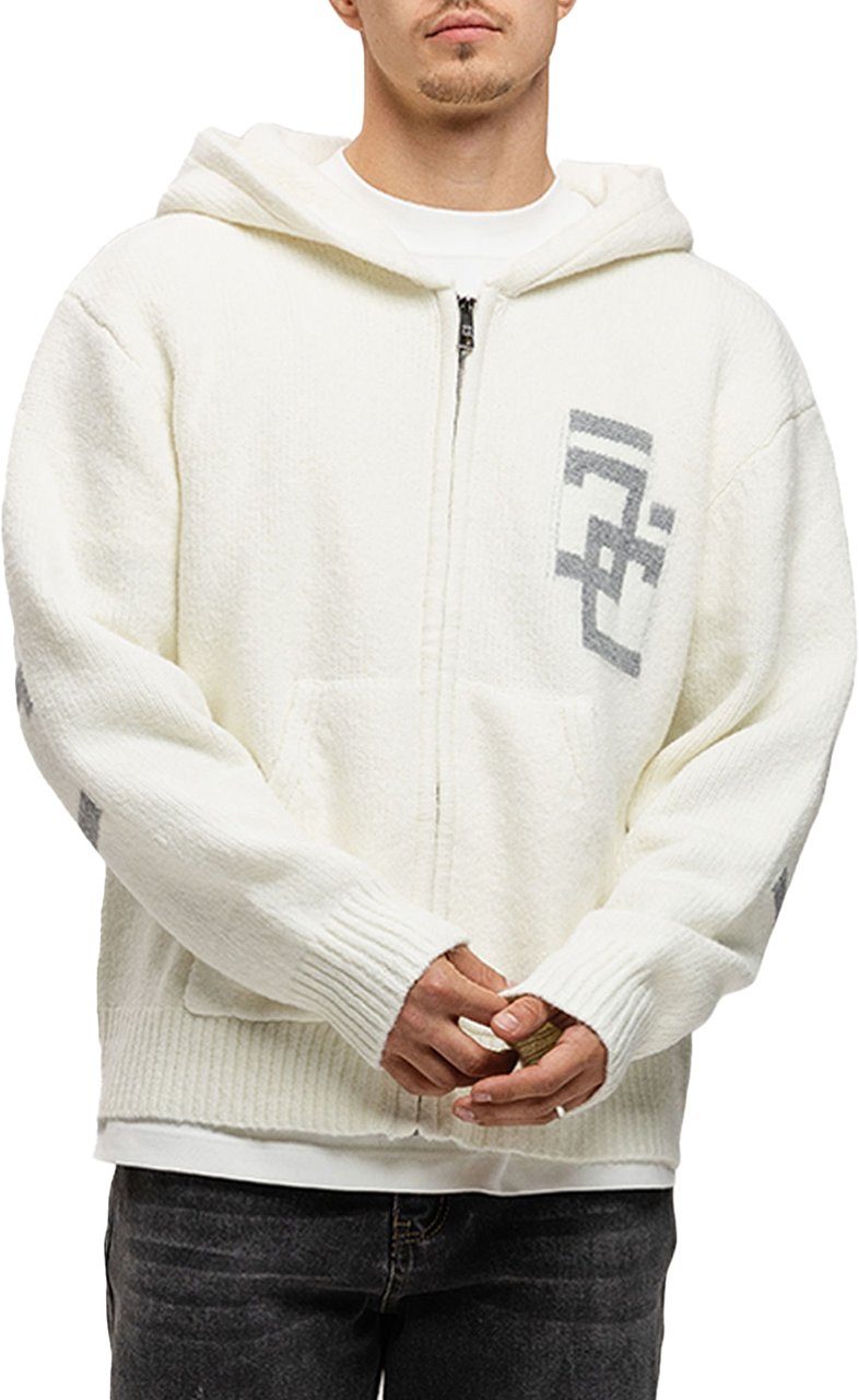 JORCUSTOM Knit Zip Hoodie Wit