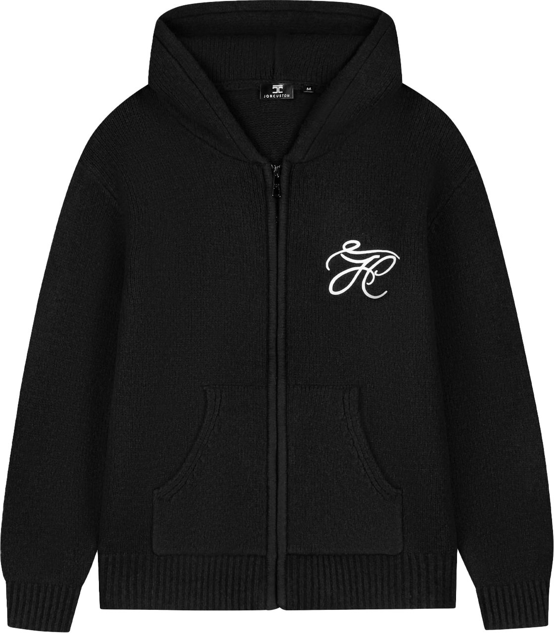 JORCUSTOM Knitwear Zipped Hoodie Zwart