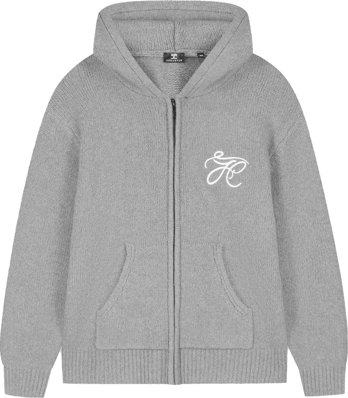 JORCUSTOM Knitwear Zipped Hoodie Grijs