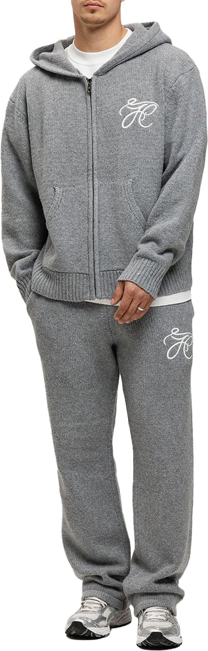 JORCUSTOM Knitwear Zipped Hoodie Grijs