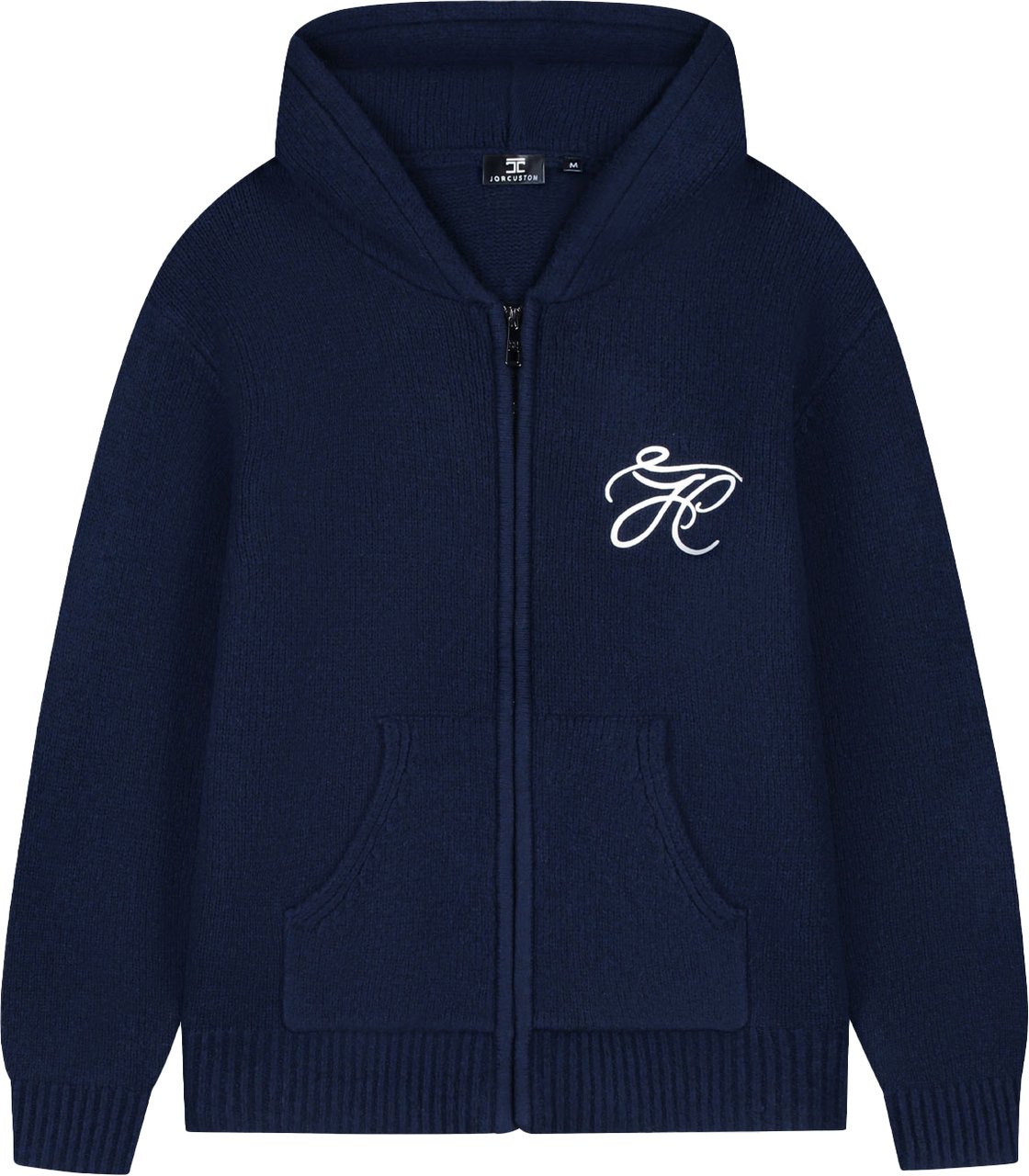 JORCUSTOM Knitwear Zipped Hoodie Blauw