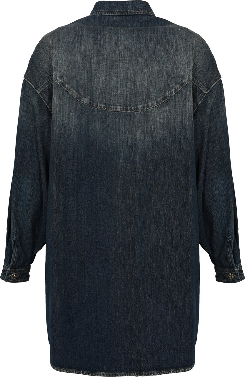 Dondup Dresses Blue Denim Blauw