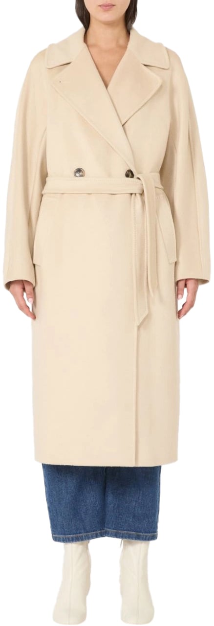 Max Mara Coats Ivory Wit