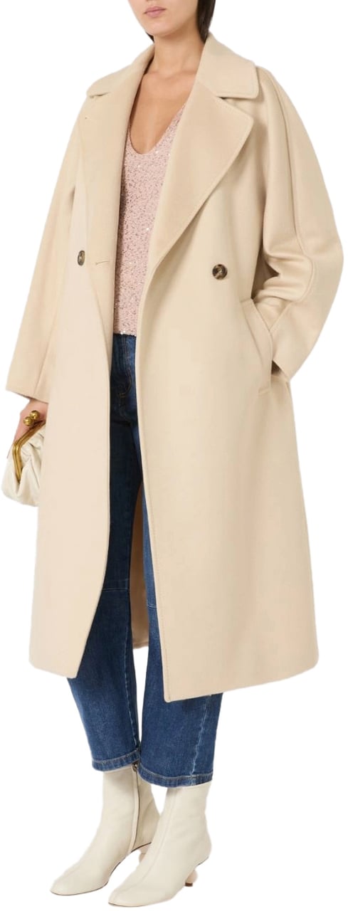 Max Mara Coats Ivory Wit