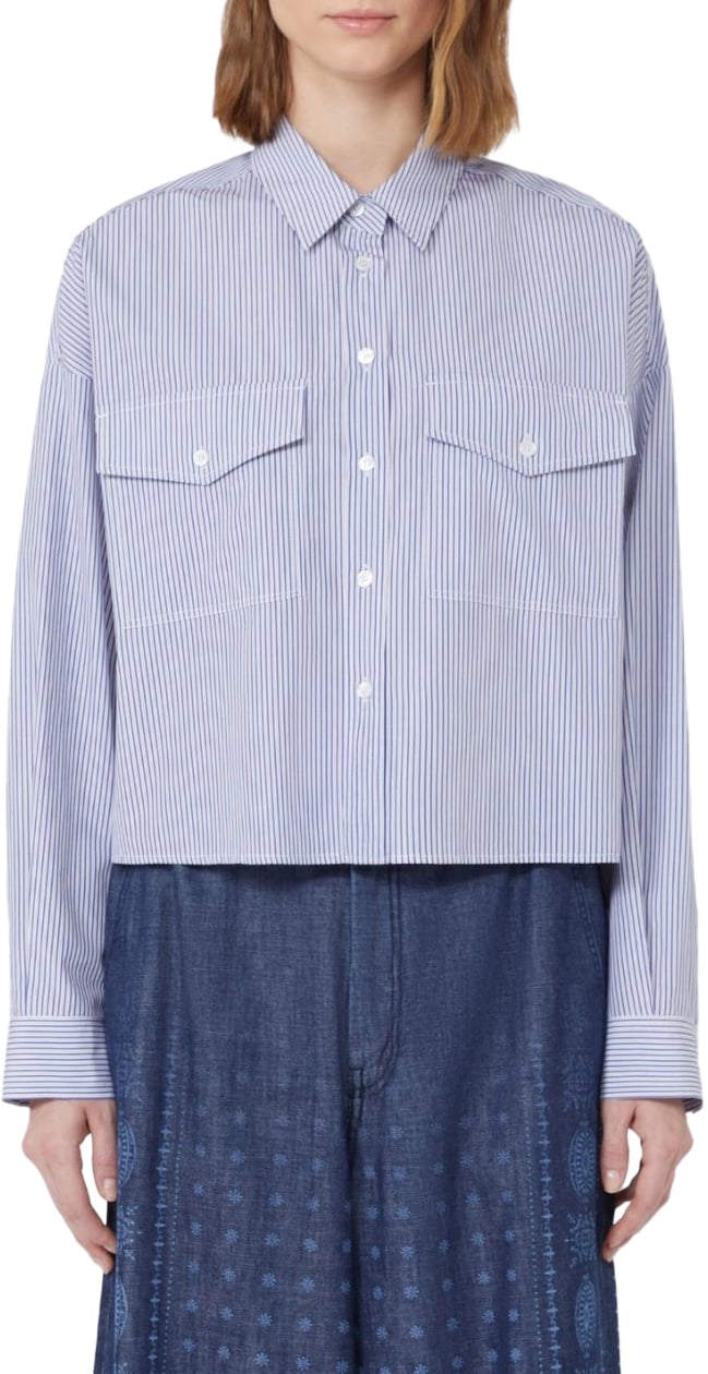 Max Mara Shirts Blue Blauw