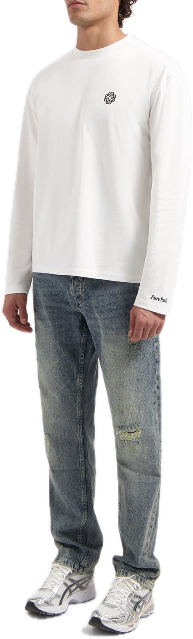 Pure Path oversized longsleeve off white wit Wit