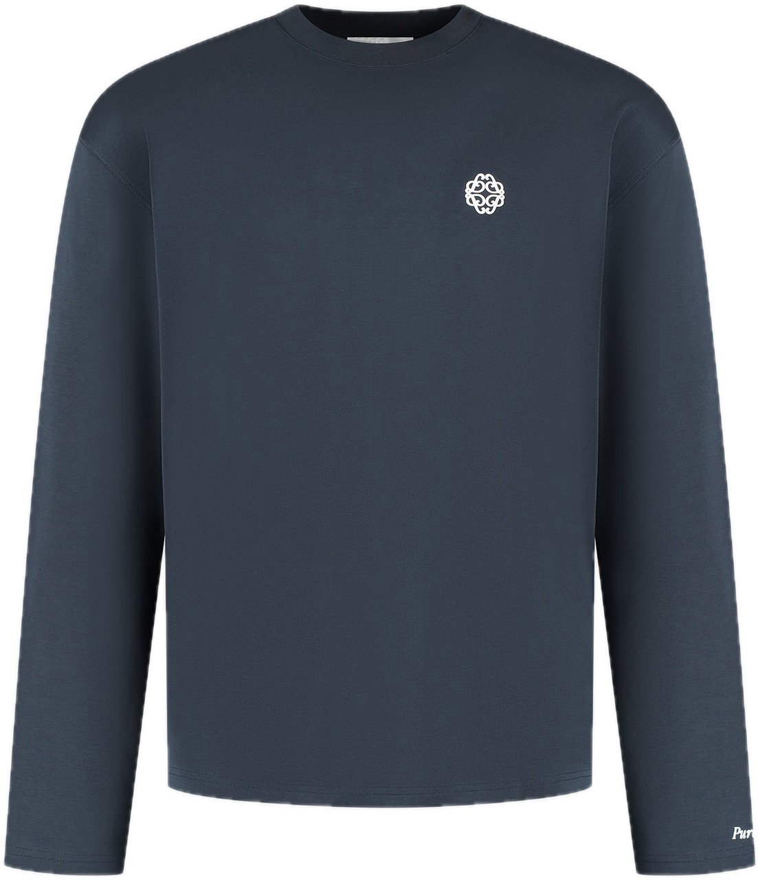 Pure Path oversized longsleeve Dark Navy Blauw