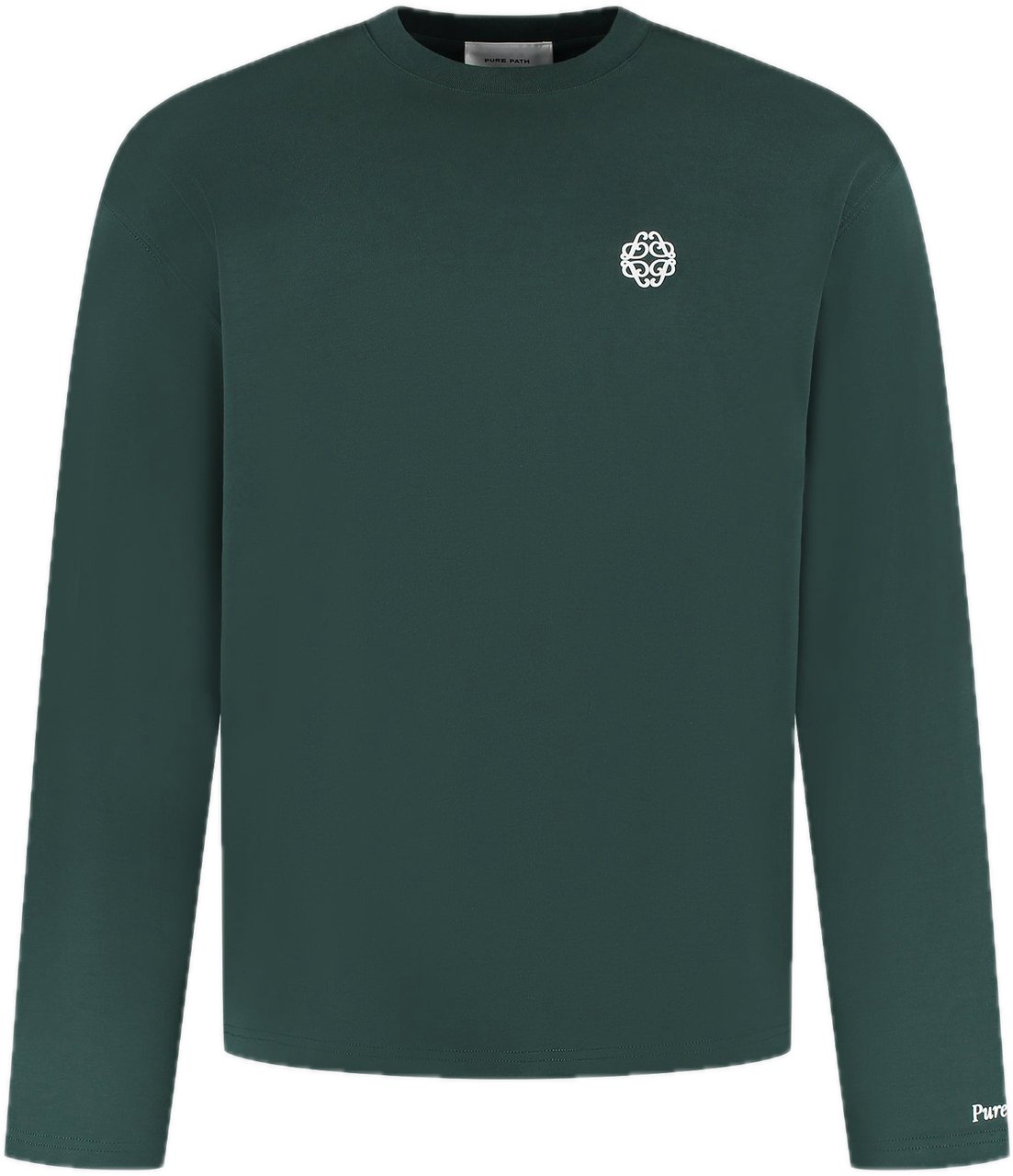 Pure Path oversized longsleeve Dark Green Groen