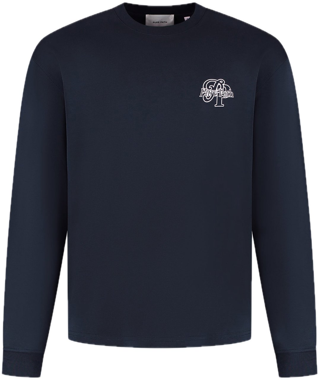 Pure Path oversized longsleeve Dark Navy Blauw