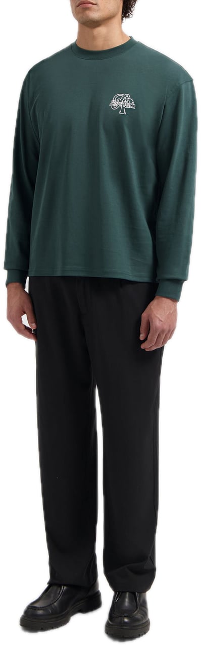 Pure Path oversized longsleeve Dark Green Groen