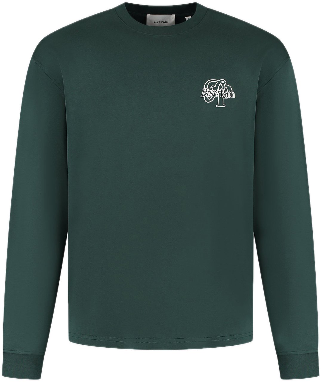 Pure Path oversized longsleeve Dark Green Groen
