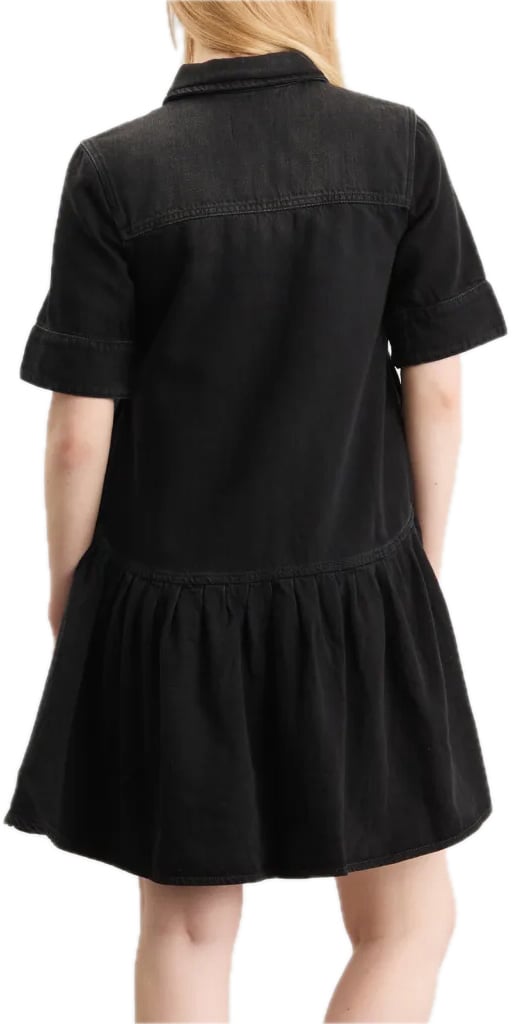 Ganni Dress jeans black Zwart