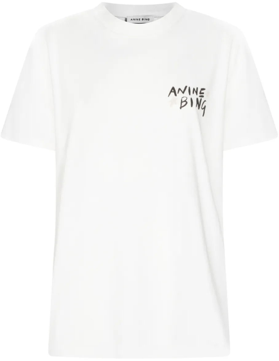 Anine Bing t-shirt white Wit