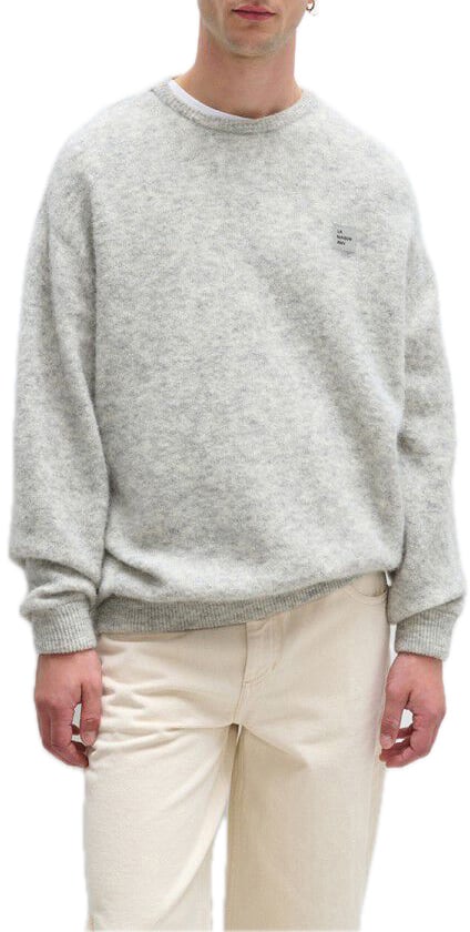 American Vintage pull grijs logo Grijs