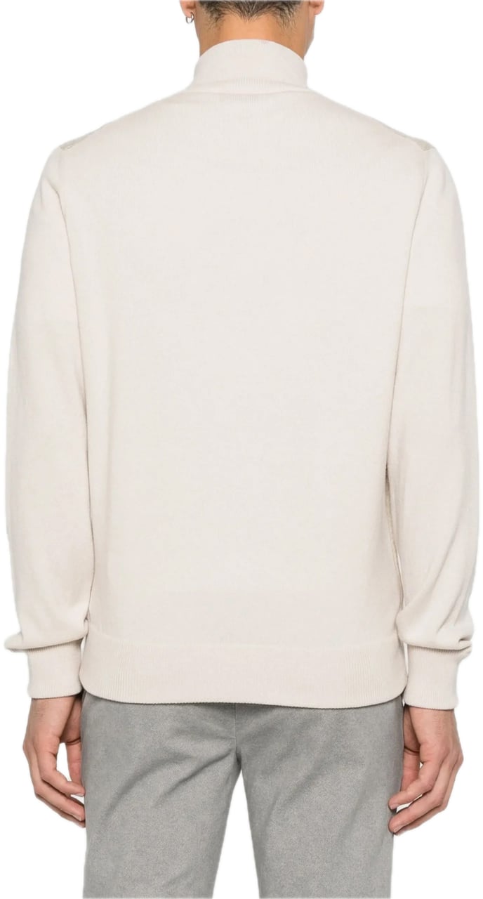 Gran Sasso Flannel zip jacket Beige