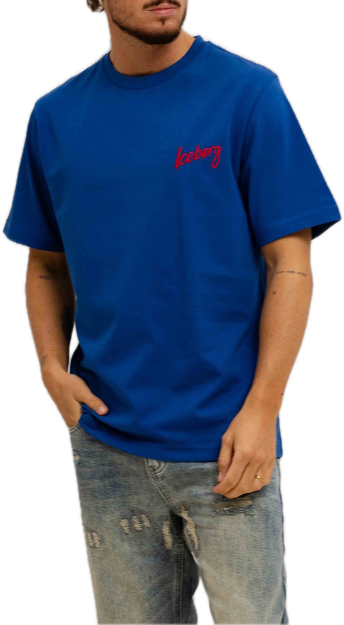 Iceberg Diner Oversized Tee Blue Blauw