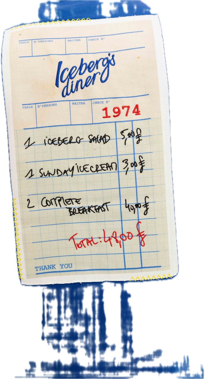 Iceberg Diner Oversized Tee Blue Blauw