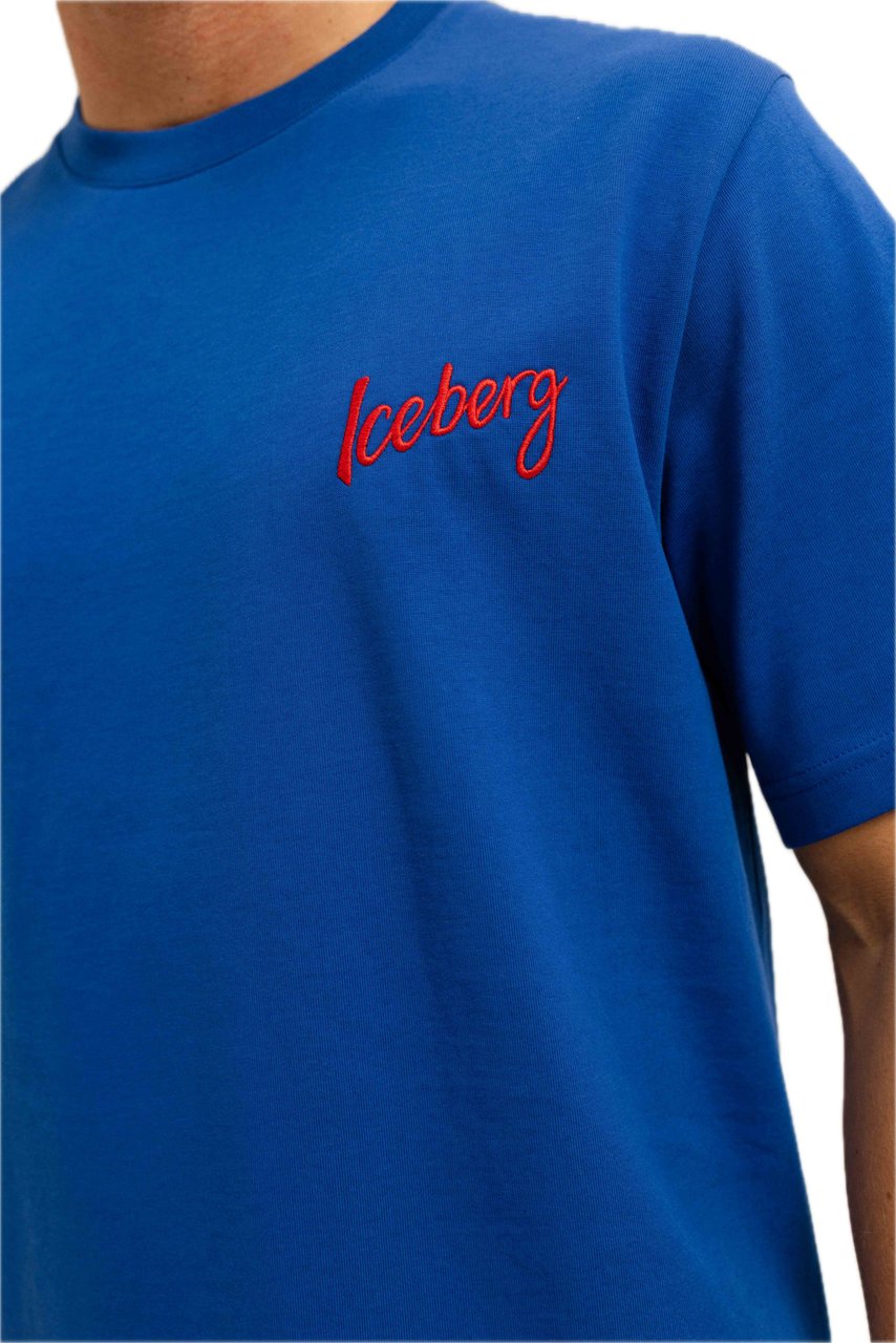Iceberg Diner Oversized Tee Blue Blauw