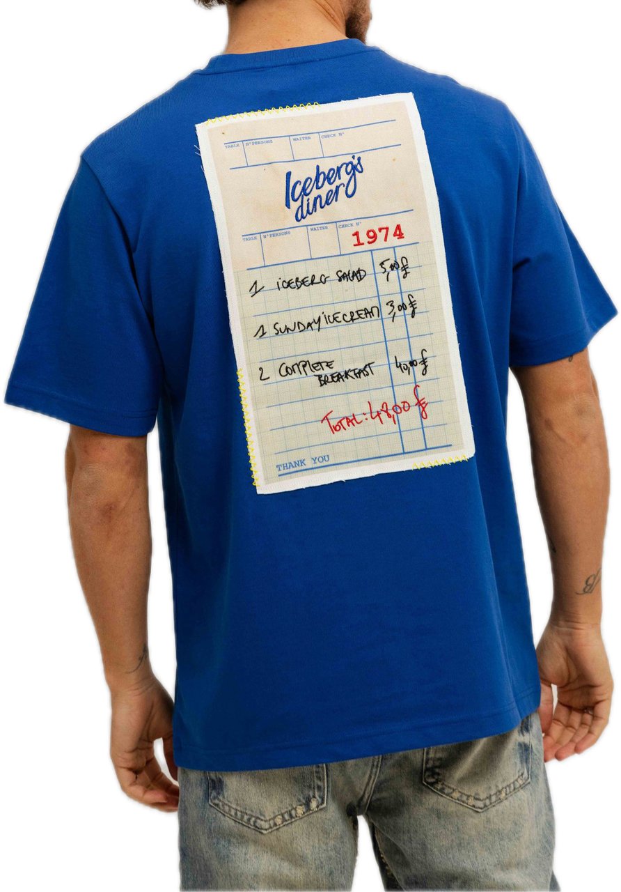 Iceberg Diner Oversized Tee Blue Blauw