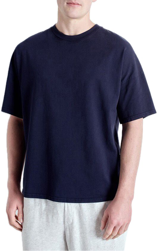 American Vintage t-shirt navy Blauw