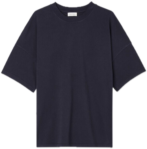 American Vintage t-shirt navy Blauw