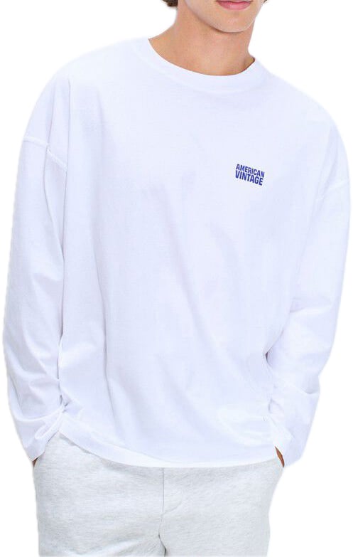 American Vintage t-shirt white Wit