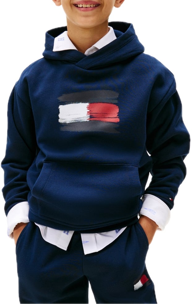 Tommy Hilfiger flag hoodie Blauw