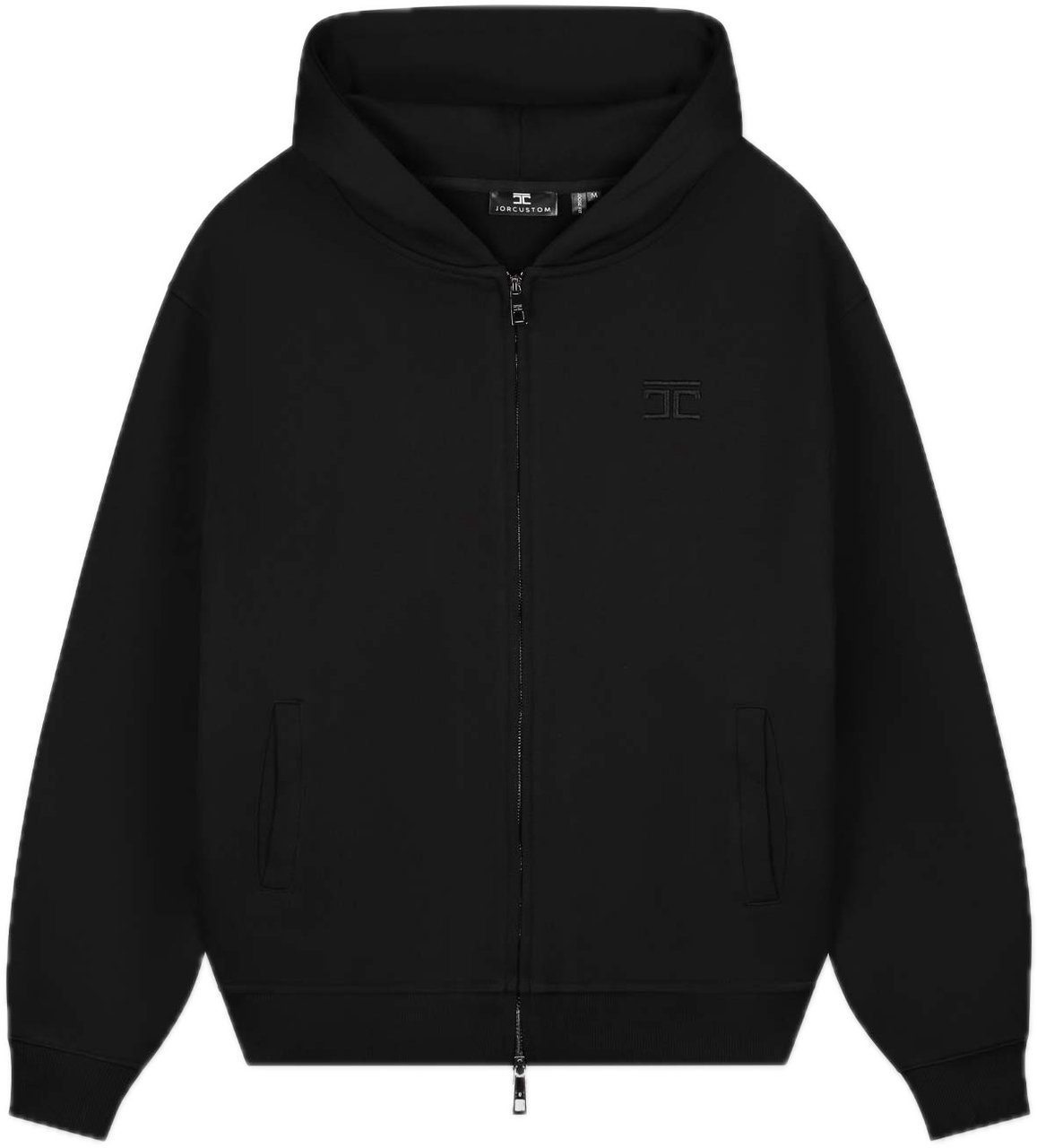 JORCUSTOM LoveAngel Zip Hoodie Black Zwart