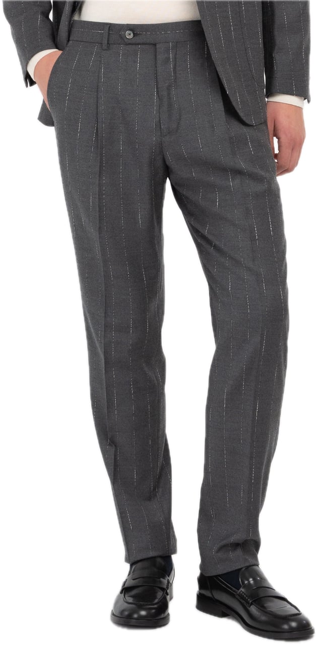 Manuel Ritz Suit grey stripe Grijs
