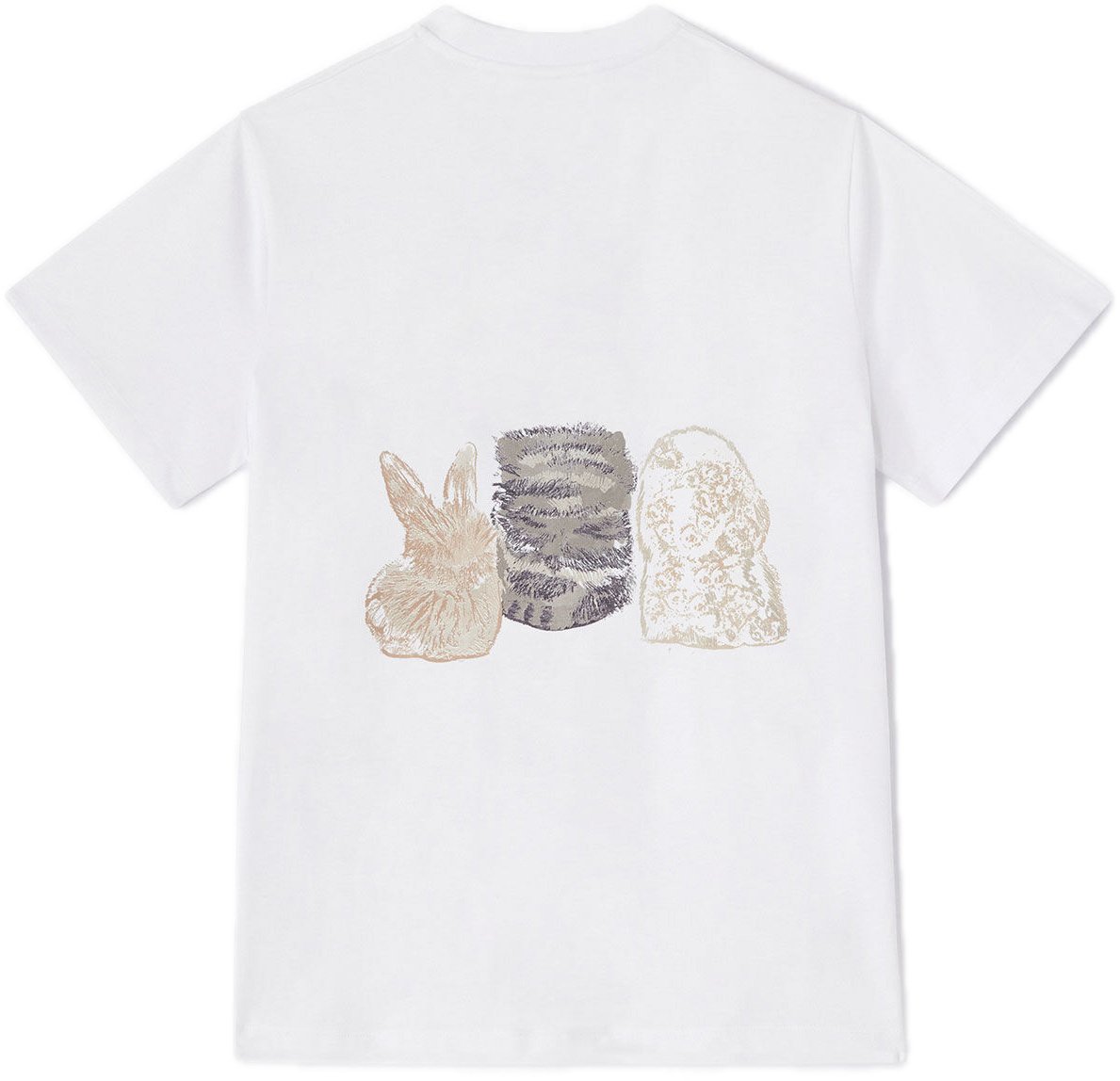 Ganni t-shirt white Wit