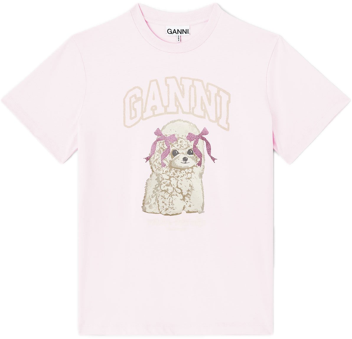 Ganni t-shirt roze Roze