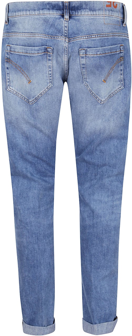 Dondup Trousers Denim Medio Blauw