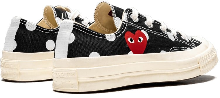Comme des Garçons Converse Comme des Garçons Low Noir à pois Zwart
