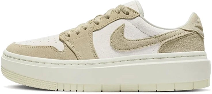 Nike Air Jordan 1 Low Elevate Tan Suede Wit