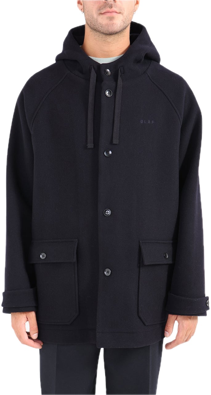 ØLÅF duffelcoat blue Blauw