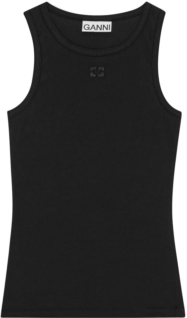 Ganni top zwart Zwart