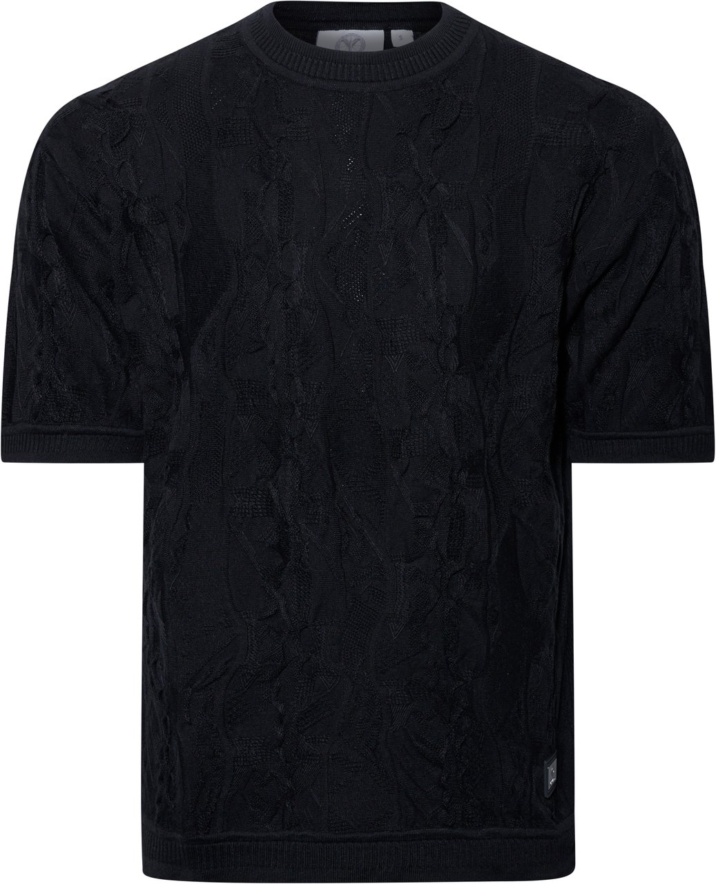 Carlo Colucci Oversized Knit Tee Black Zwart