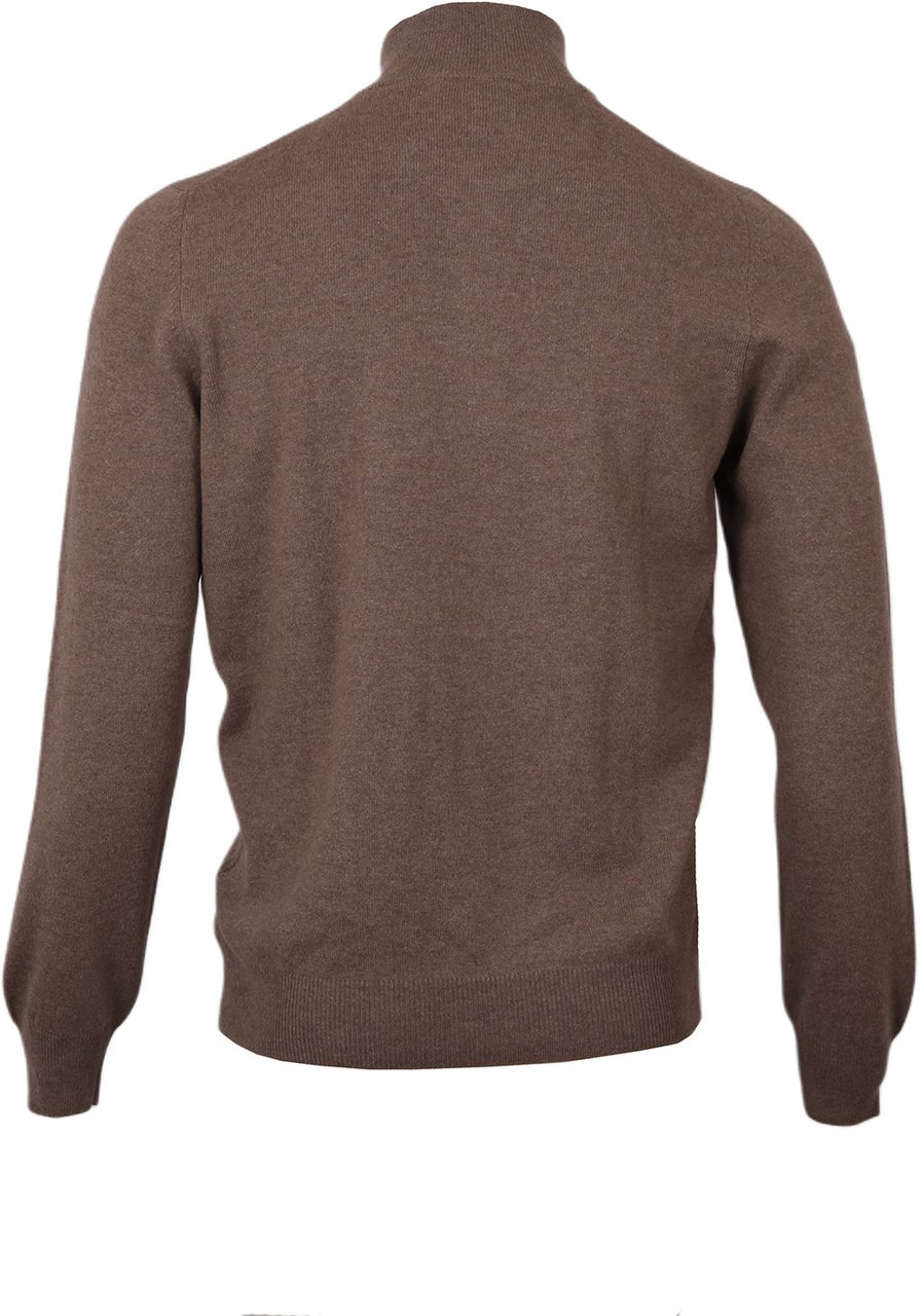 Gran Sasso Half zip trui bruin Bruin