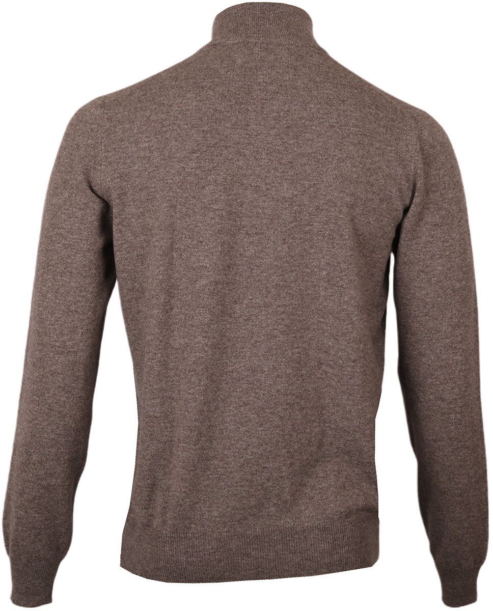 Gran Sasso Half zip trui taupe Taupe