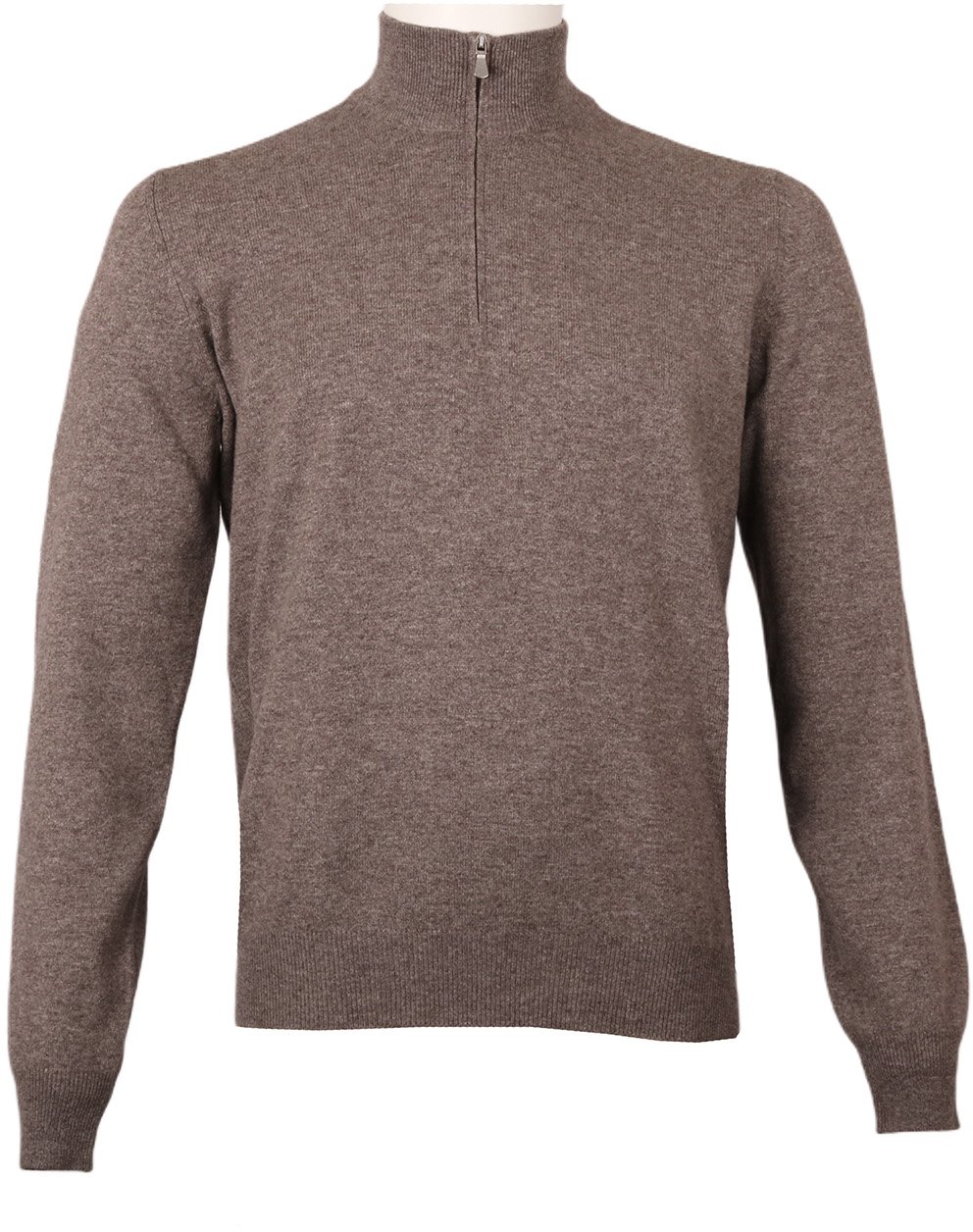 Gran Sasso Half zip trui taupe Taupe