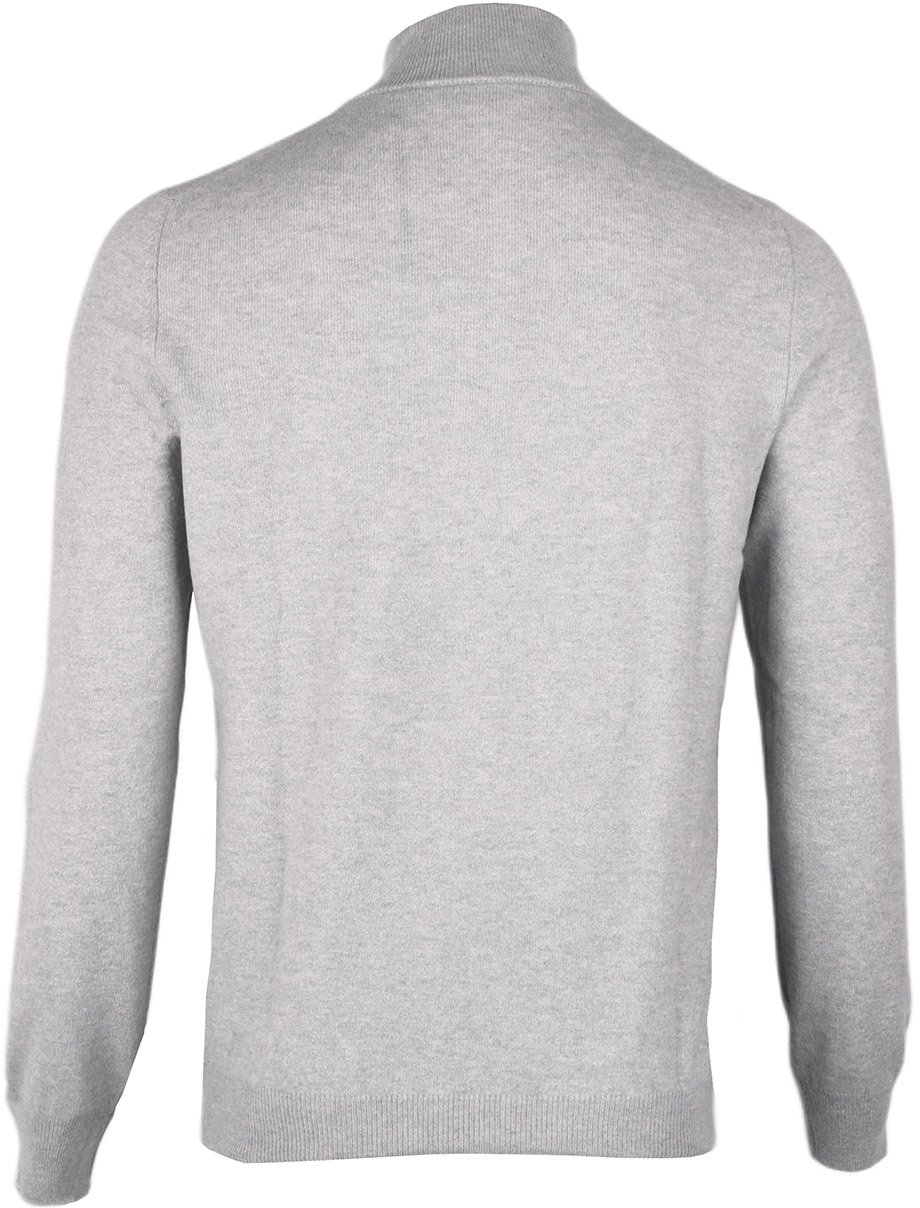 Gran Sasso Half zip trui lichtgrijs Grijs