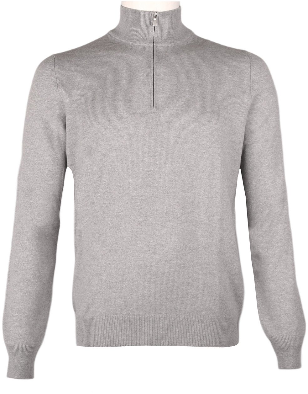 Gran Sasso Half zip trui grijs Grijs